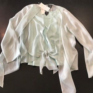 Eileen Fisher NWTs Layered Chiffon Jacket & Top